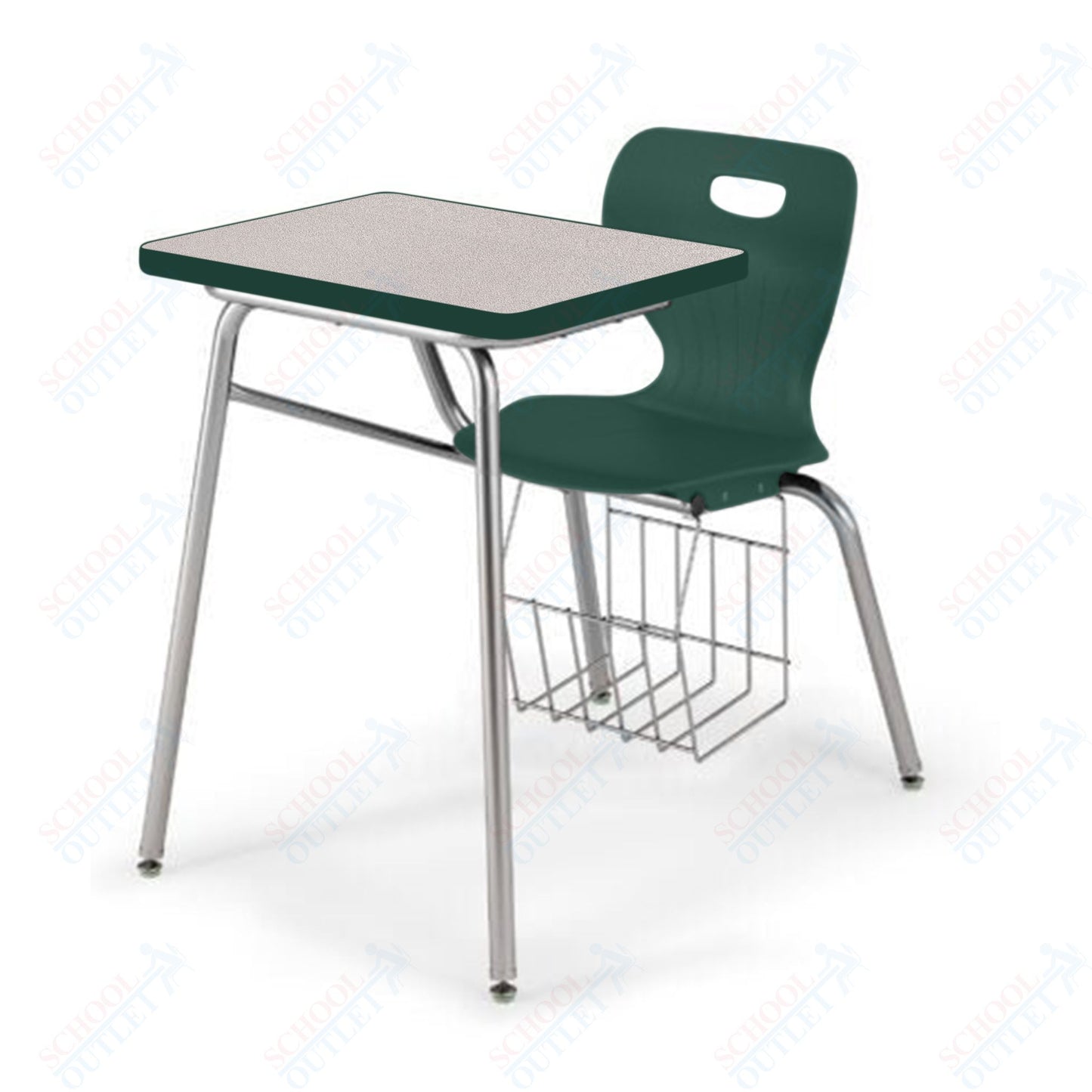 USA Capitol Euroflex 18" Combination Desk with Book Basket (3918)