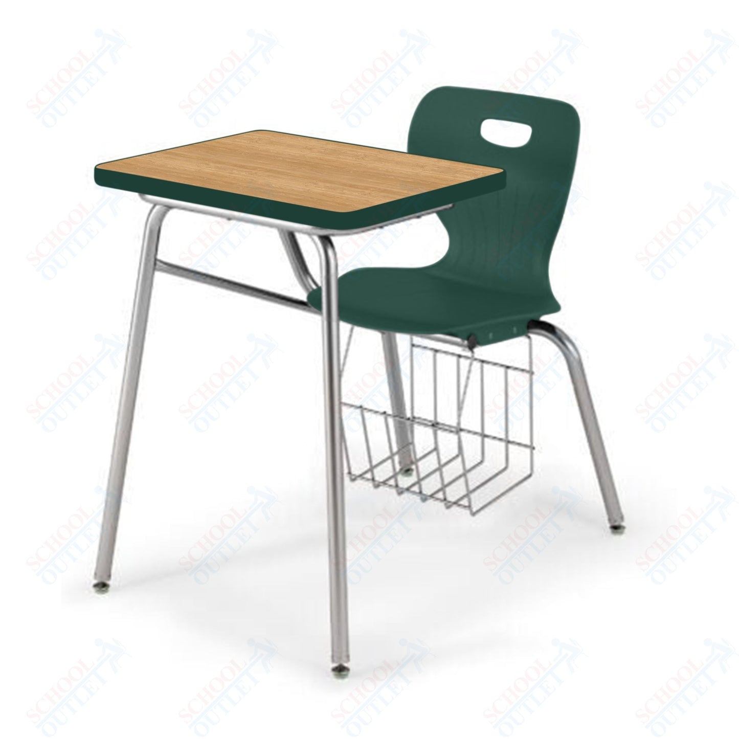 USA Capitol Euroflex 18" Combination Desk with Book Basket (3918)