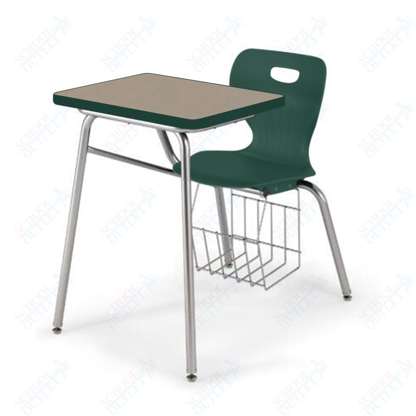 USA Capitol Euroflex 18" Combination Desk with Book Basket (3918)