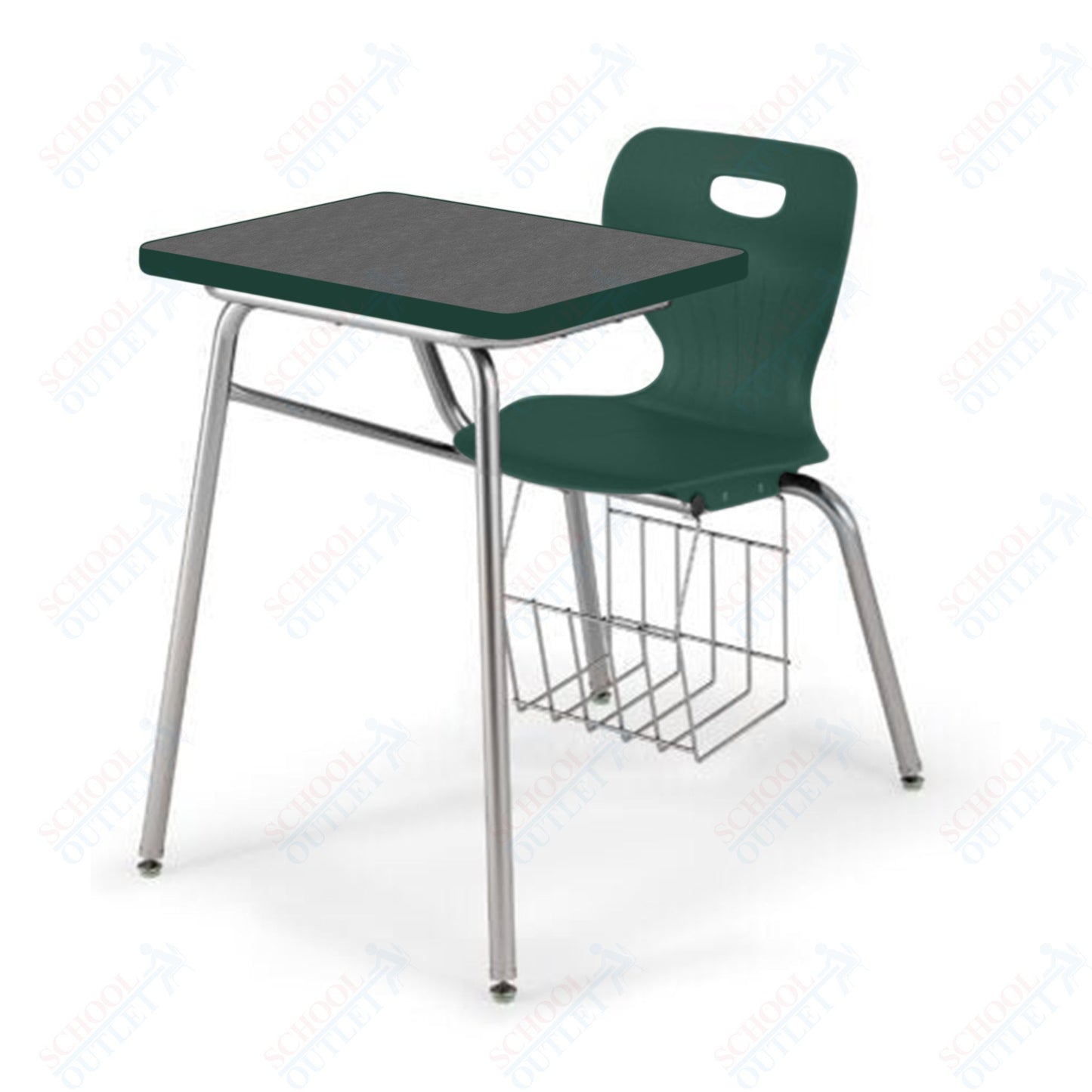 USA Capitol Euroflex 18" Combination Desk with Book Basket (3918)