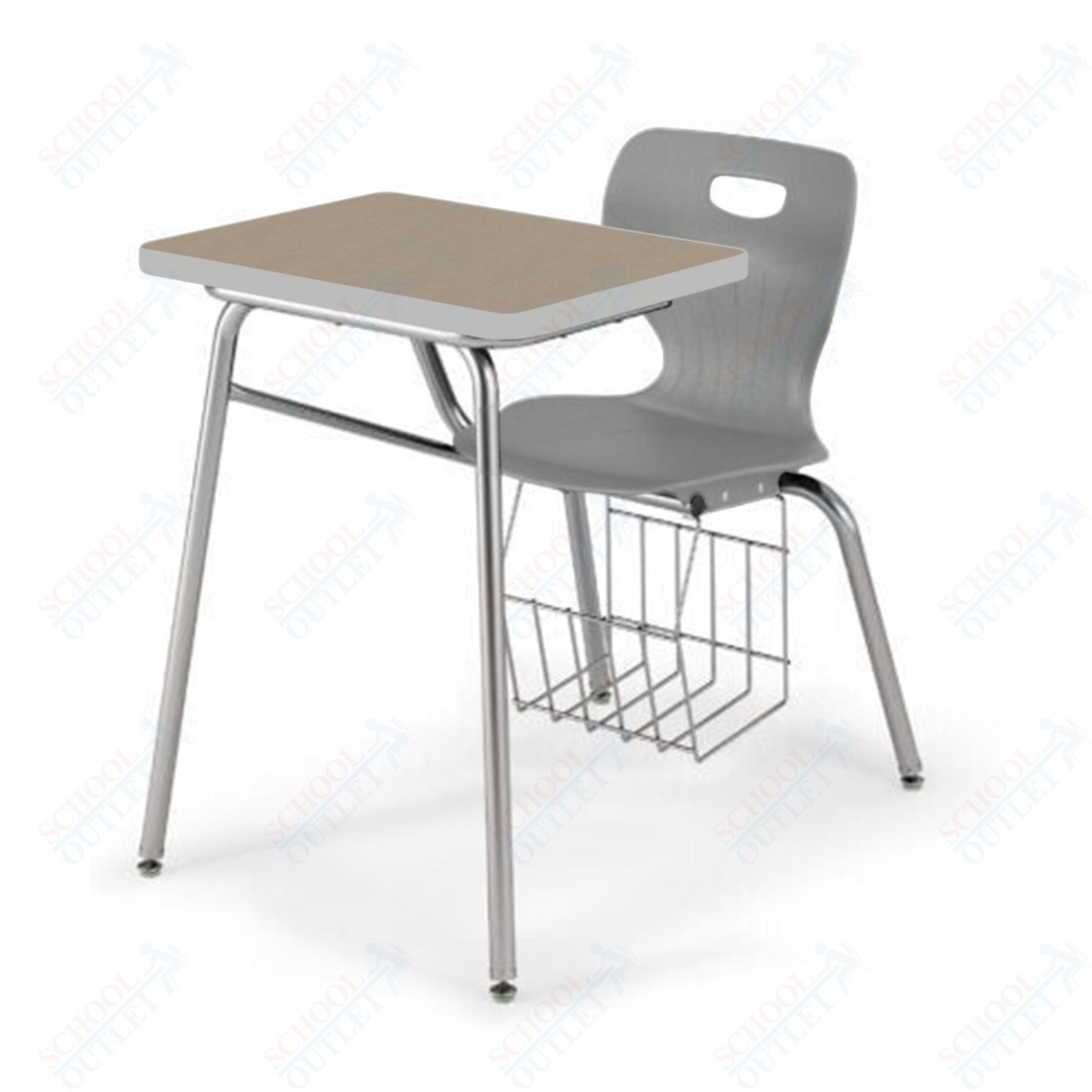 USA Capitol Euroflex 18" Combination Desk with Book Basket (3918)