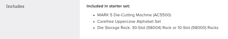 AccuCut MARK 5 Carefree Alphabet Starter Set 5" Uppercase Artistic Flare (ACC - SS4CFU105) - SchoolOutlet