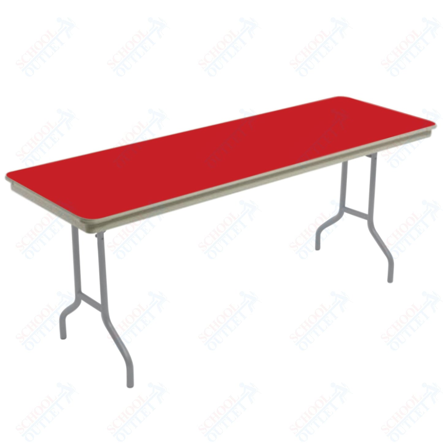 AmTab Dynalite Featherweight Heavy-Duty ABS Plastic Folding Table - Rectangle - 18"W x 60"L x 29"H (AmTab AMT-185DL) - SchoolOutlet