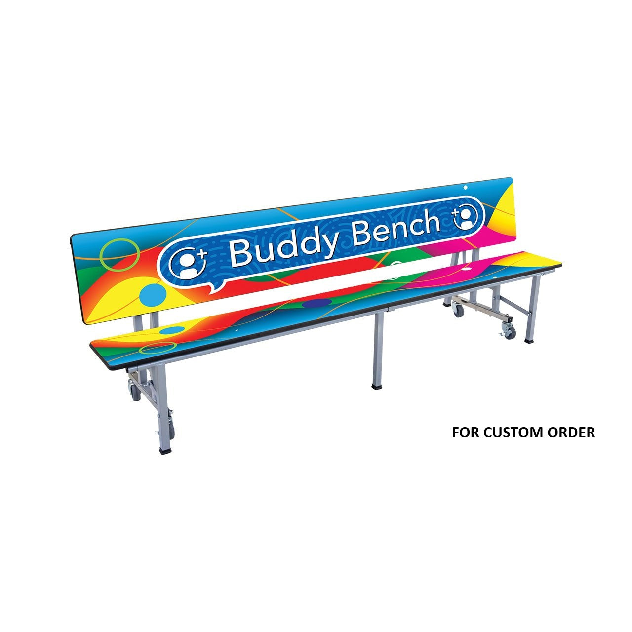 AmTab Mobile Convertible Buddy Bench - 96"L (AMT-BUDDYBENCH)