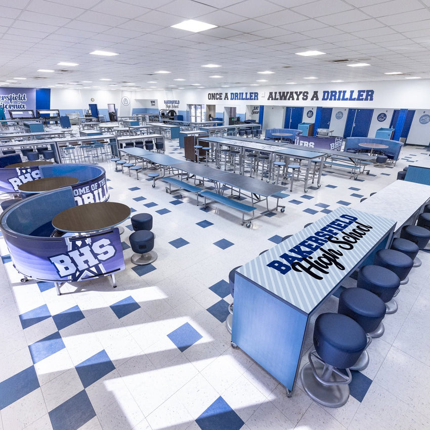 AmTab Caf Stool - Soft Seating - 14" Diameter x 18"H (AMT - CafeStool - 1) - SchoolOutlet