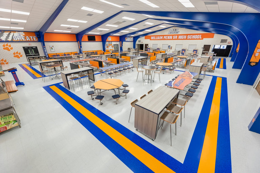 AmTab Mobile E - Z Tilt Caf Table - Round - 42" Round x Adjustable 30"H to 42"H (AmTab AMT - CBR42) - SchoolOutlet