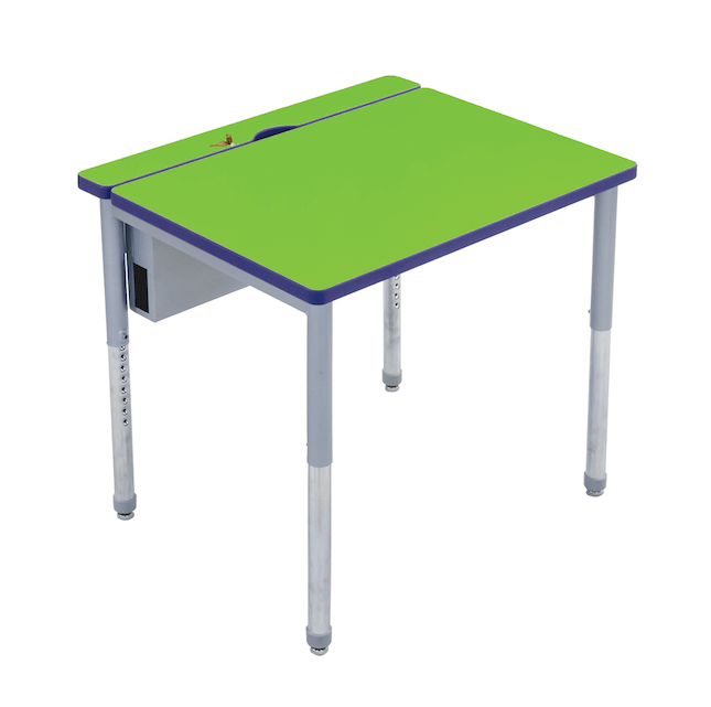 AmTab Computer and Technology Table - All Welded - Flip Top - Wire Management - 24"W x 60"L (AmTab AMT - CTF245) - SchoolOutlet