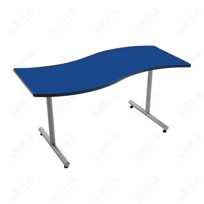 AmTab Caf Table - Wave - 30"W x 96"L x 42"H (AMT - LTSW30842D) - SchoolOutlet