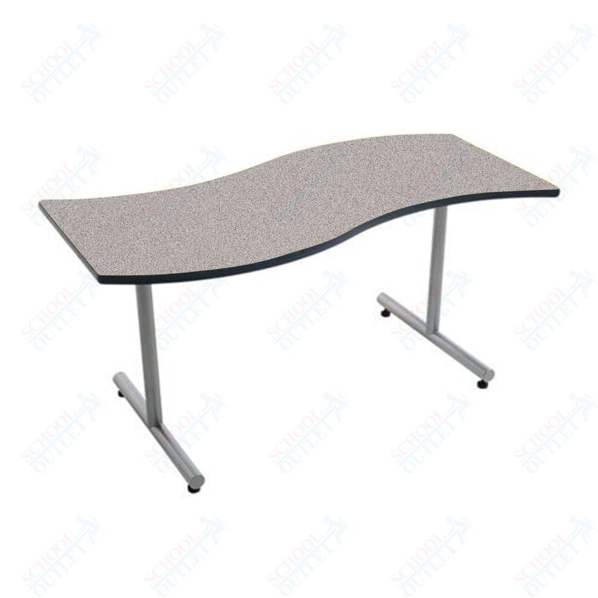 AmTab Caf Table - Wave - 30"W x 96"L x 42"H (AMT - LTSW30842D) - SchoolOutlet