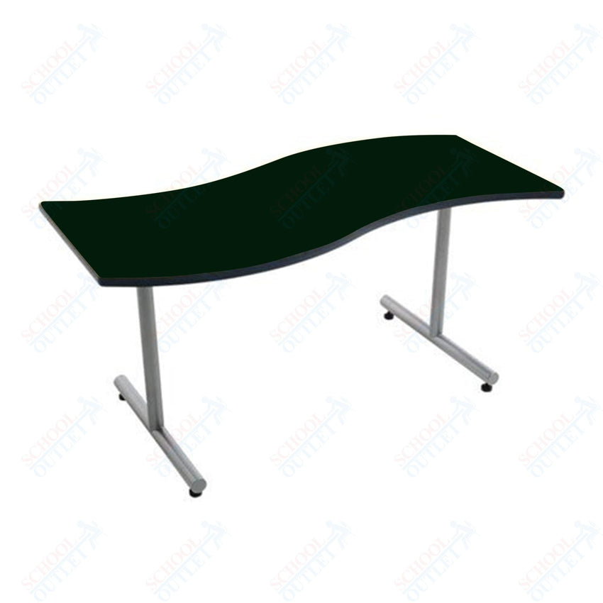 AmTab Caf Table - Wave - 30"W x 96"L x 42"H (AMT - LTSW30842D) - SchoolOutlet