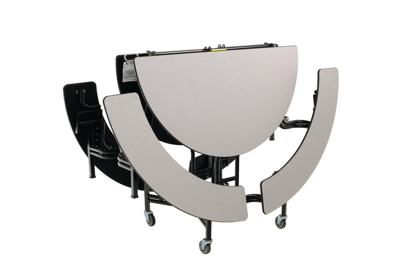 AmTab Round Mobile Bench Cafeteria Table - 60" Diameter (AmTab AMT - MBR604) - SchoolOutlet