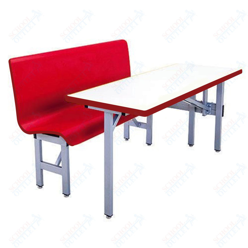 AmTab Booth Seating with Table - Half Package - 54"W x 48"L x 38"H (AMT - MWHBSP304) - SchoolOutlet