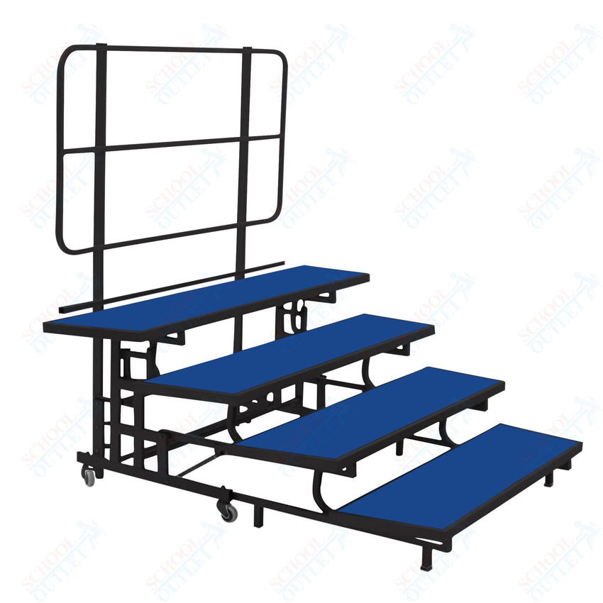 AmTab Mobile E - Z Riser - 4 Levels (8"H, 16"H, 24"H, 32"H) - 69"W x 78"L x 32"H (AmTab AMT - PCR4) - SchoolOutlet