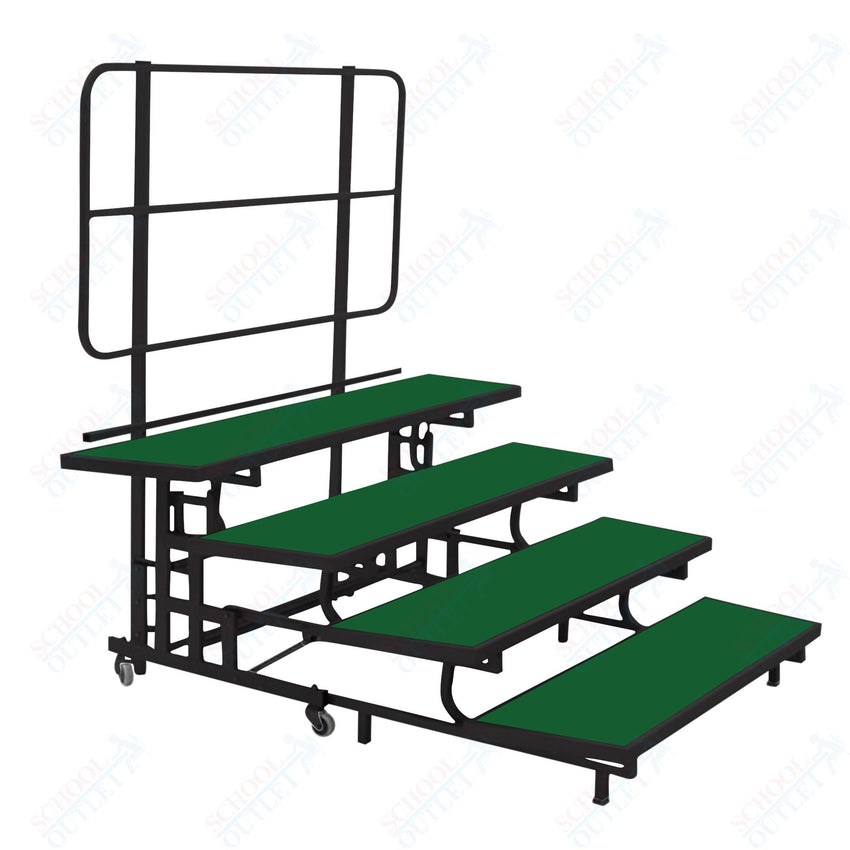 AmTab Mobile E - Z Riser - 4 Levels (8"H, 16"H, 24"H, 32"H) - 69"W x 78"L x 32"H (AmTab AMT - PCR4) - SchoolOutlet