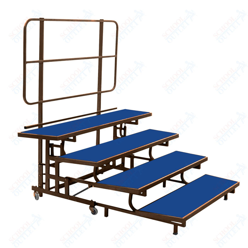 AmTab Mobile E - Z Riser - 4 Levels (8"H, 16"H, 24"H, 32"H) - 69"W x 78"L x 32"H (AmTab AMT - PCR4) - SchoolOutlet