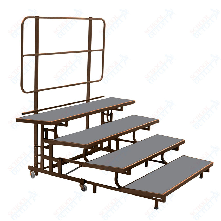 AmTab Mobile E - Z Riser - 4 Levels (8"H, 16"H, 24"H, 32"H) - 69"W x 78"L x 32"H (AmTab AMT - PCR4) - SchoolOutlet