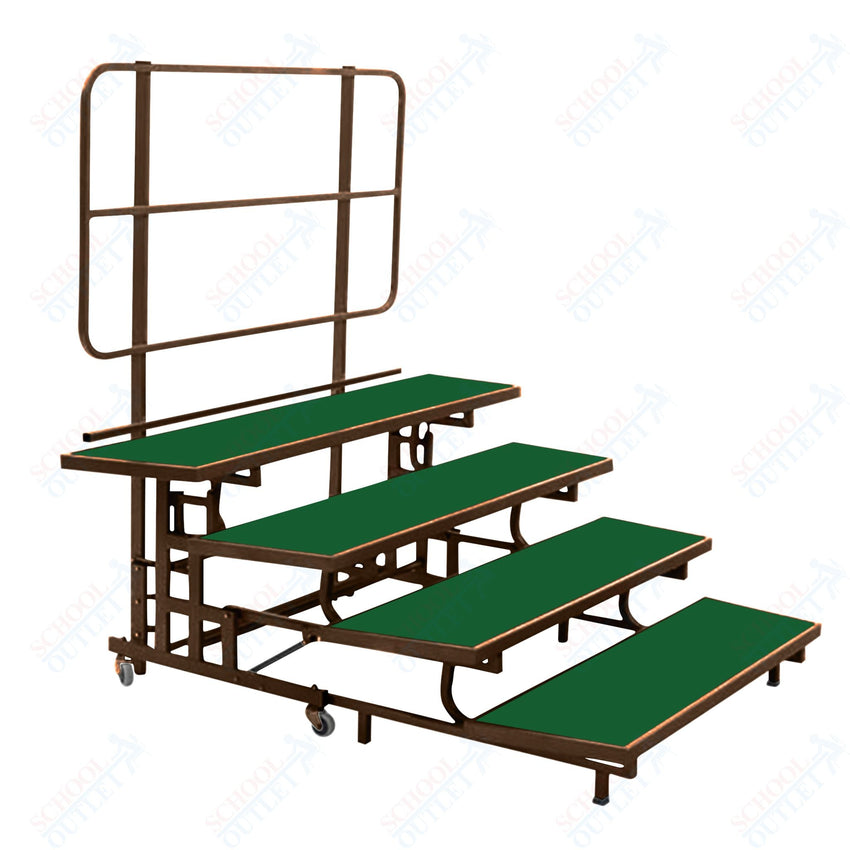 AmTab Mobile E - Z Riser - 4 Levels (8"H, 16"H, 24"H, 32"H) - 69"W x 78"L x 32"H (AmTab AMT - PCR4) - SchoolOutlet