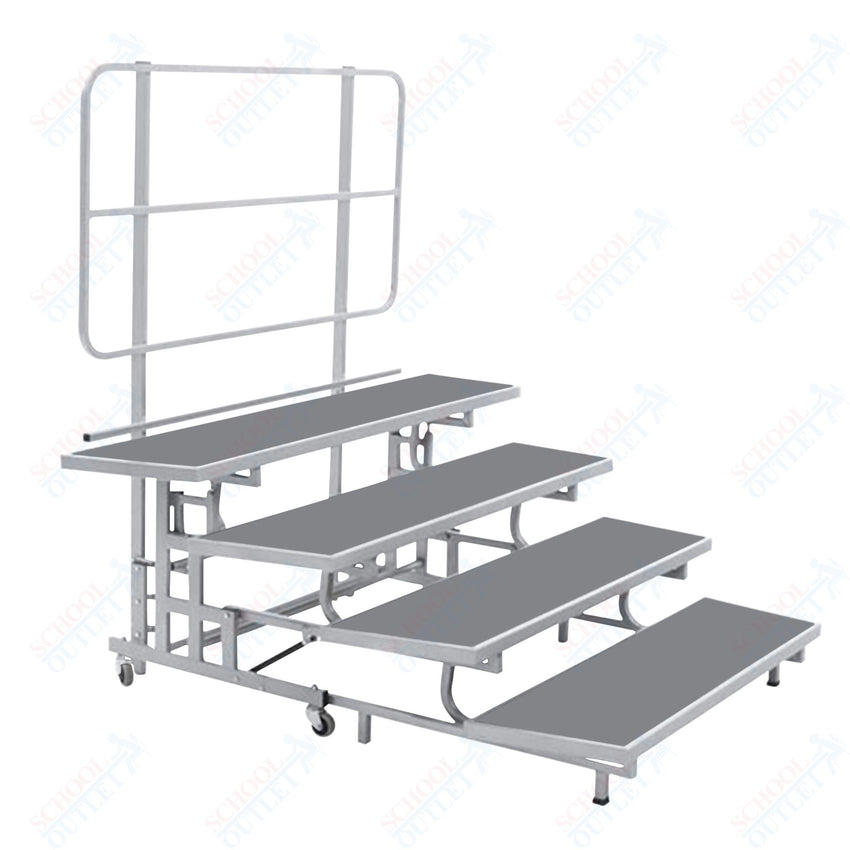 AmTab Mobile E - Z Riser - 4 Levels (8"H, 16"H, 24"H, 32"H) - 69"W x 78"L x 32"H (AmTab AMT - PCR4) - SchoolOutlet