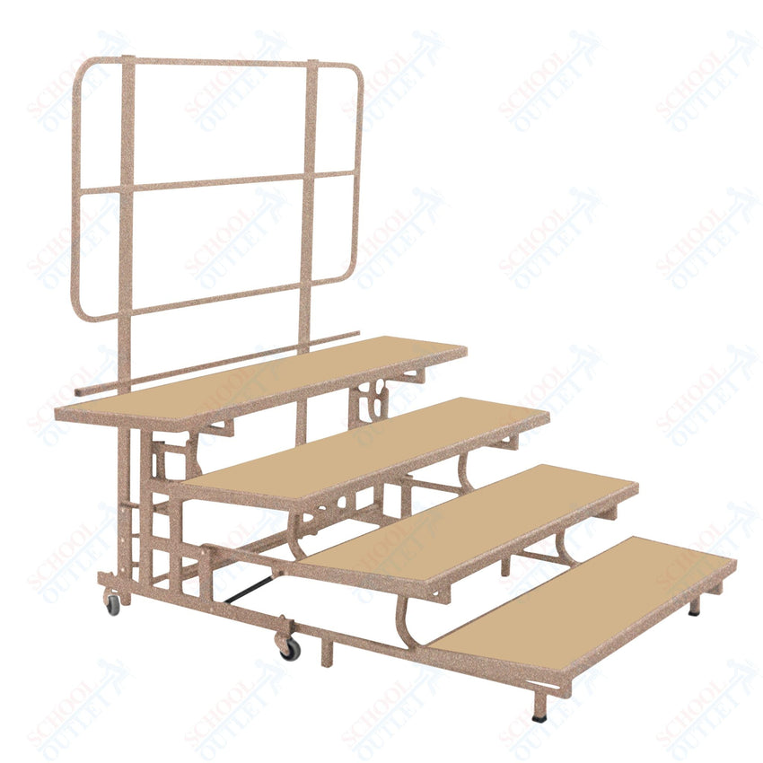 AmTab Mobile E - Z Riser - 4 Levels (8"H, 16"H, 24"H, 32"H) - 69"W x 78"L x 32"H (AmTab AMT - PCR4) - SchoolOutlet