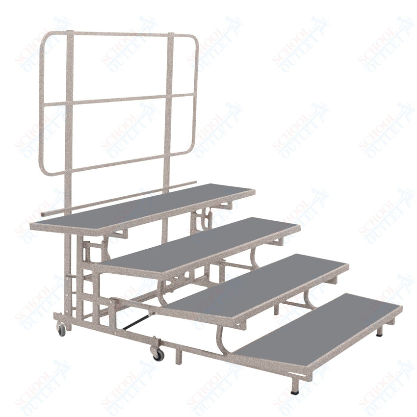 AmTab Mobile E - Z Riser - 4 Levels (8"H, 16"H, 24"H, 32"H) - 69"W x 78"L x 32"H (AmTab AMT - PCR4) - SchoolOutlet