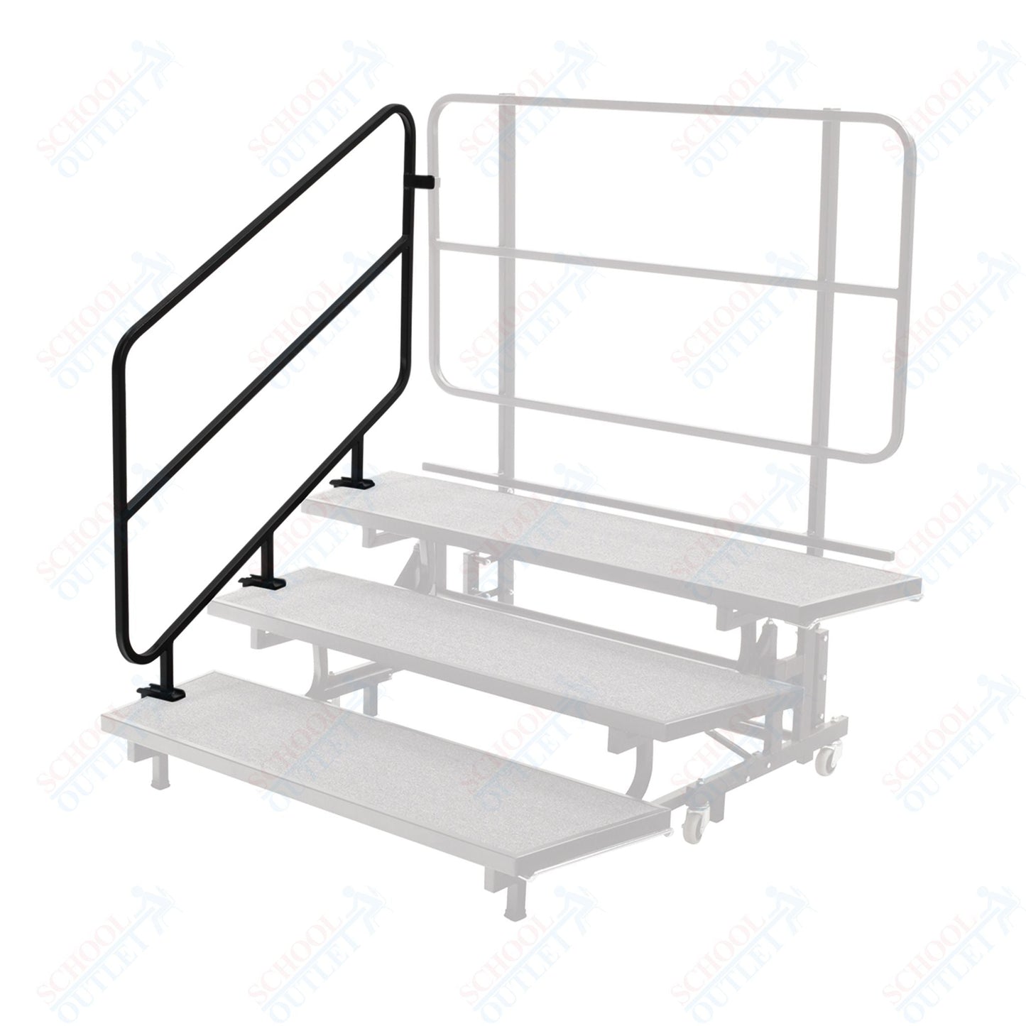 AmTab Mobile E - Z Riser - Side Rail - PCR3 Accessory - 36"H x 52"L (AmTab AMT - PCSR3) - SchoolOutlet