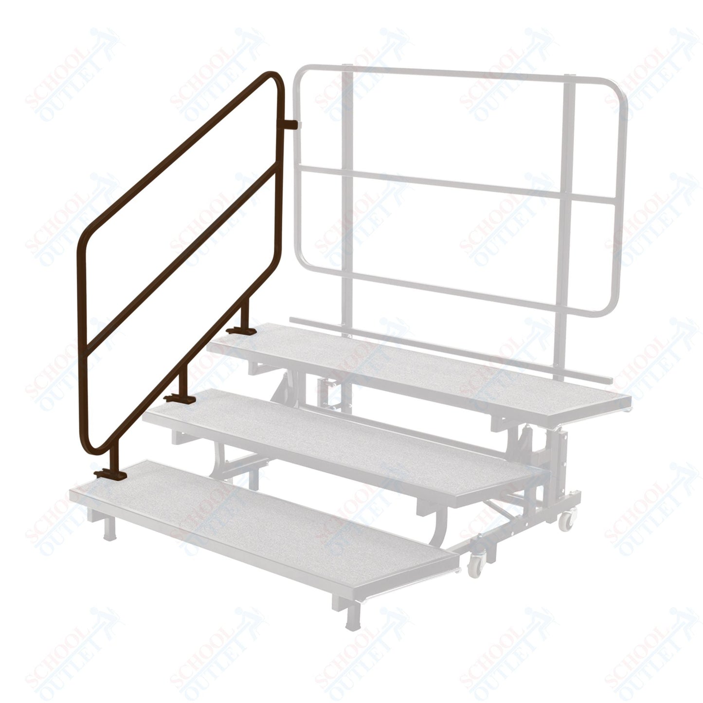 AmTab Mobile E - Z Riser - Side Rail - PCR3 Accessory - 36"H x 52"L (AmTab AMT - PCSR3) - SchoolOutlet