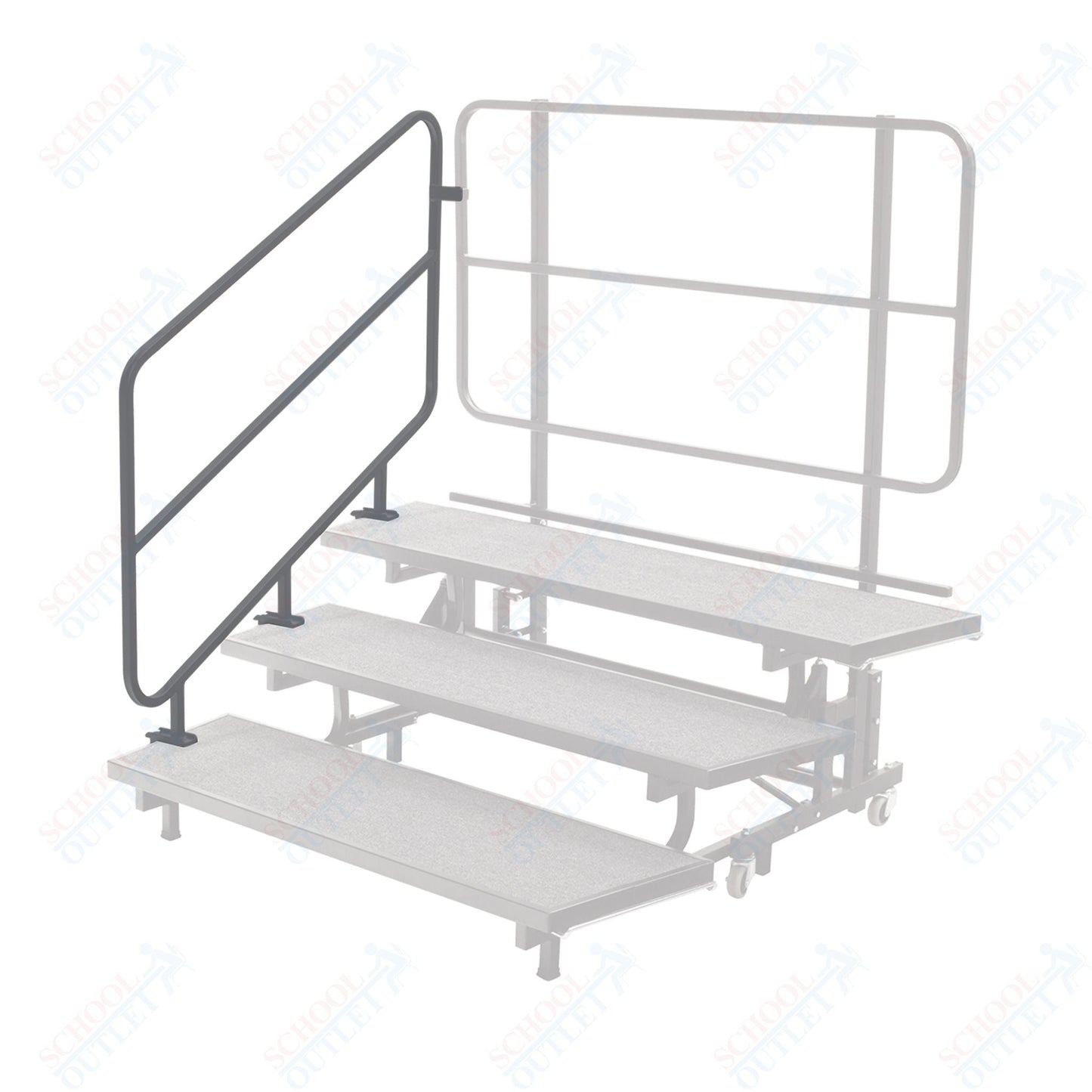 AmTab Mobile E - Z Riser - Side Rail - PCR3 Accessory - 36"H x 52"L (AmTab AMT - PCSR3) - SchoolOutlet