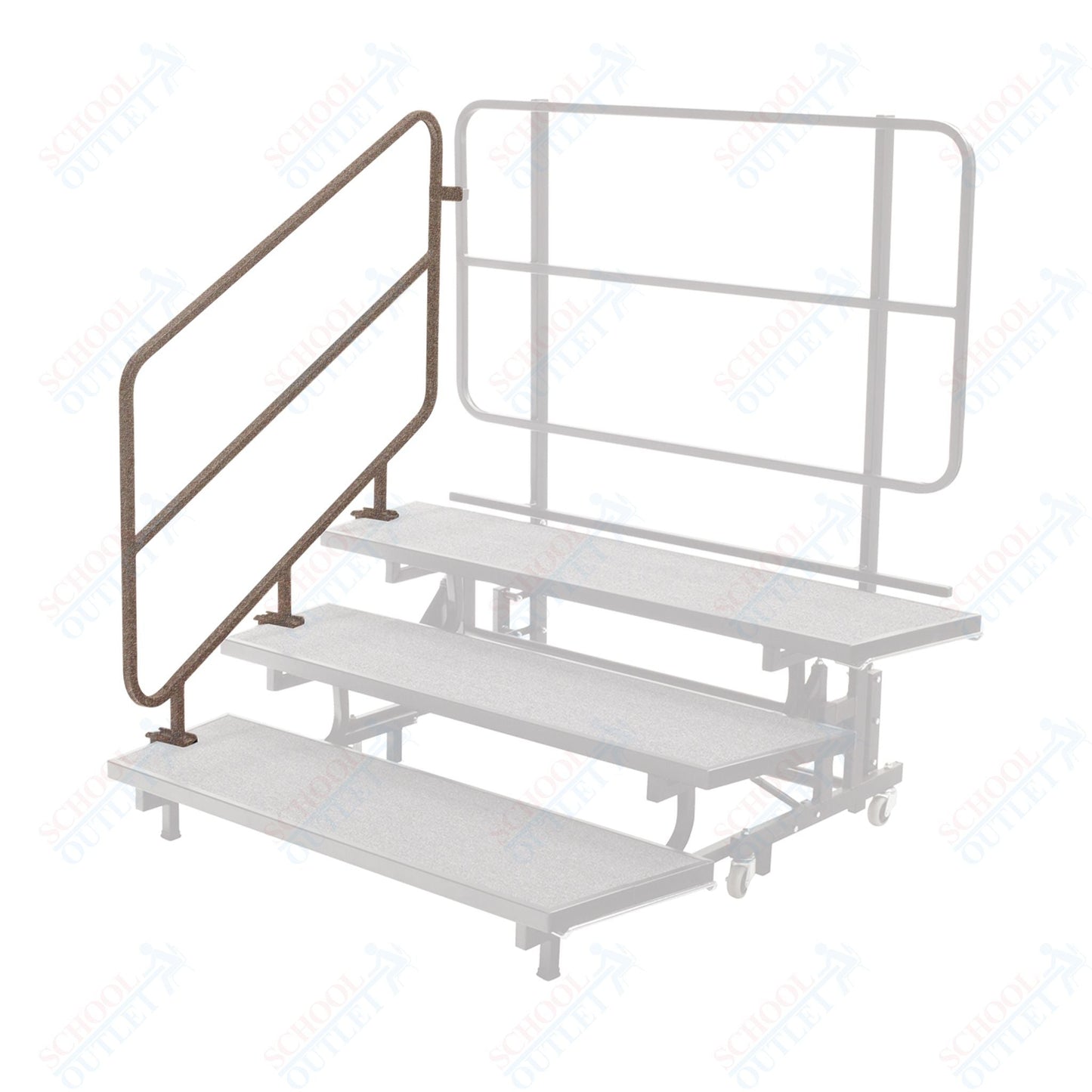 AmTab Mobile E - Z Riser - Side Rail - PCR3 Accessory - 36"H x 52"L (AmTab AMT - PCSR3) - SchoolOutlet