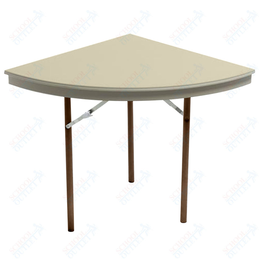 AmTab Dynalite Featherweight Heavy - Duty ABS Plastic Folding Table - Quarter 60" Diameter x 29"H (AmTab AMT - QR60DL) - SchoolOutlet
