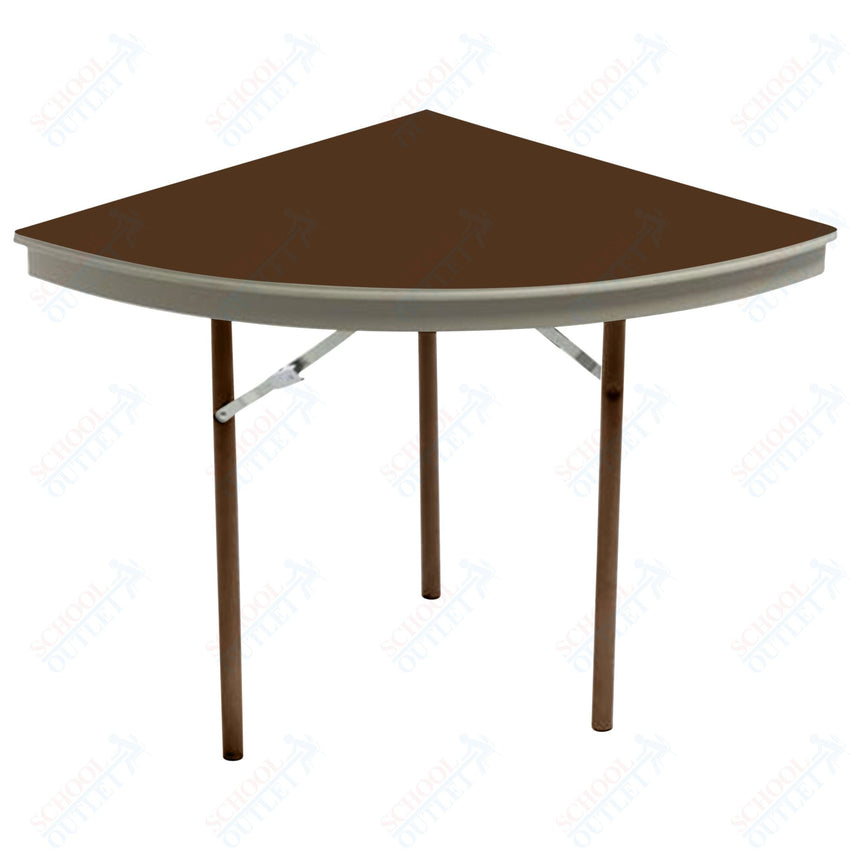 AmTab Dynalite Featherweight Heavy - Duty ABS Plastic Folding Table - Quarter 60" Diameter x 29"H (AmTab AMT - QR60DL) - SchoolOutlet