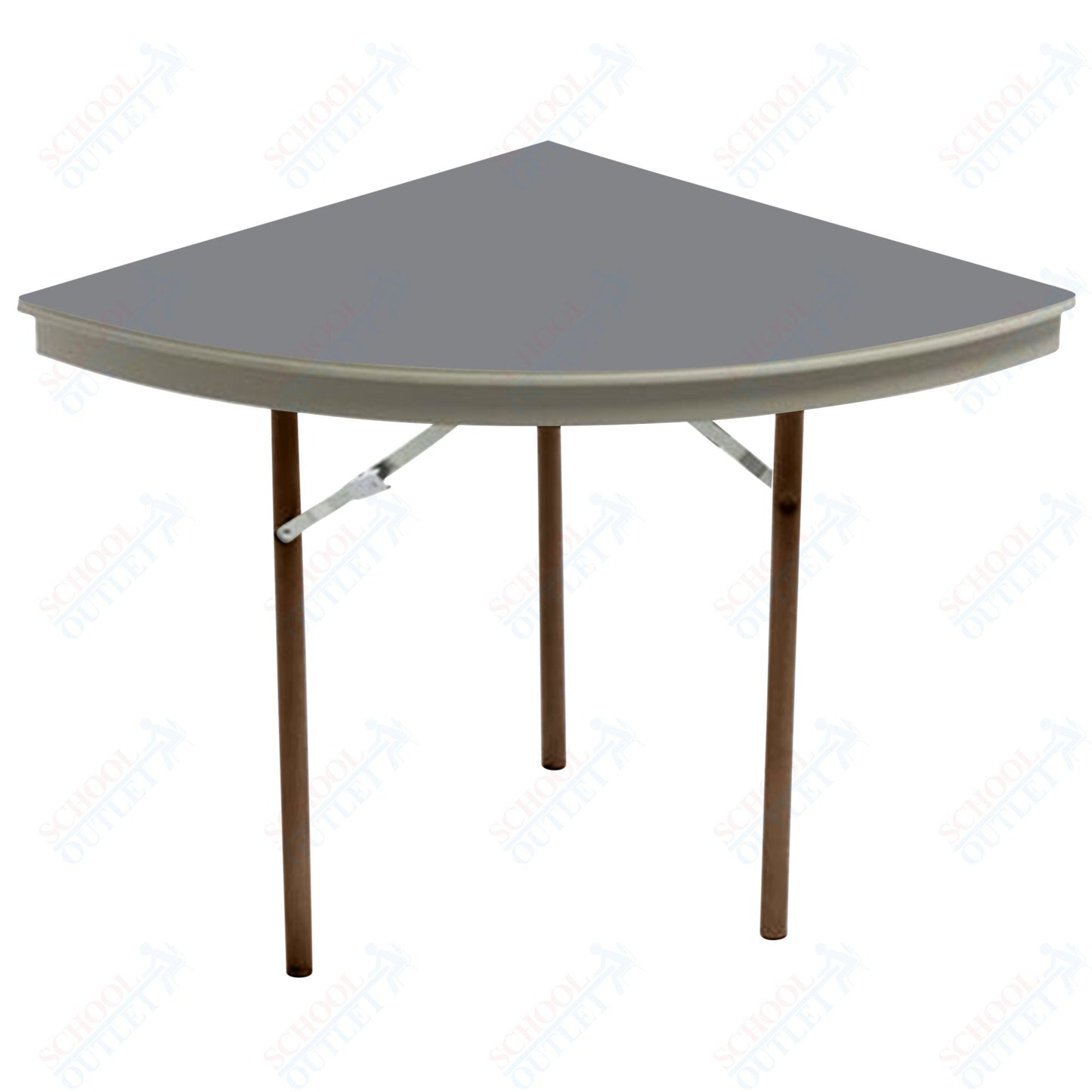 AmTab Dynalite Featherweight Heavy - Duty ABS Plastic Folding Table - Quarter 60" Diameter x 29"H (AmTab AMT - QR60DL) - SchoolOutlet