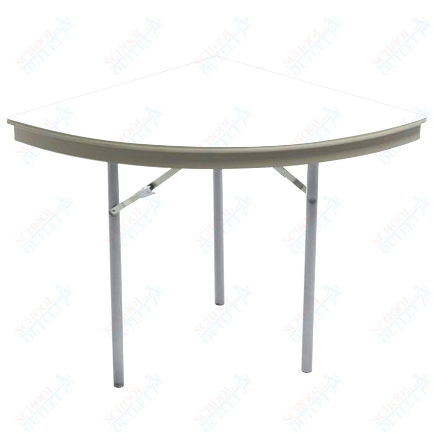 AmTab Dynalite Featherweight Heavy - Duty ABS Plastic Folding Table - Quarter 60" Diameter x 29"H (AmTab AMT - QR60DL) - SchoolOutlet