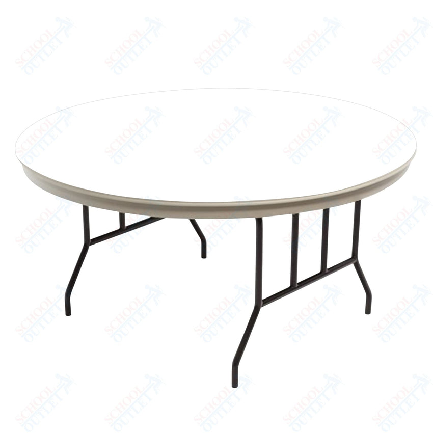 AmTab Dynalite Featherweight Heavy - Duty ABS Plastic Folding Table - Round - 54" Diameter x 29"H (AmTab AMT - R54DL) - SchoolOutlet