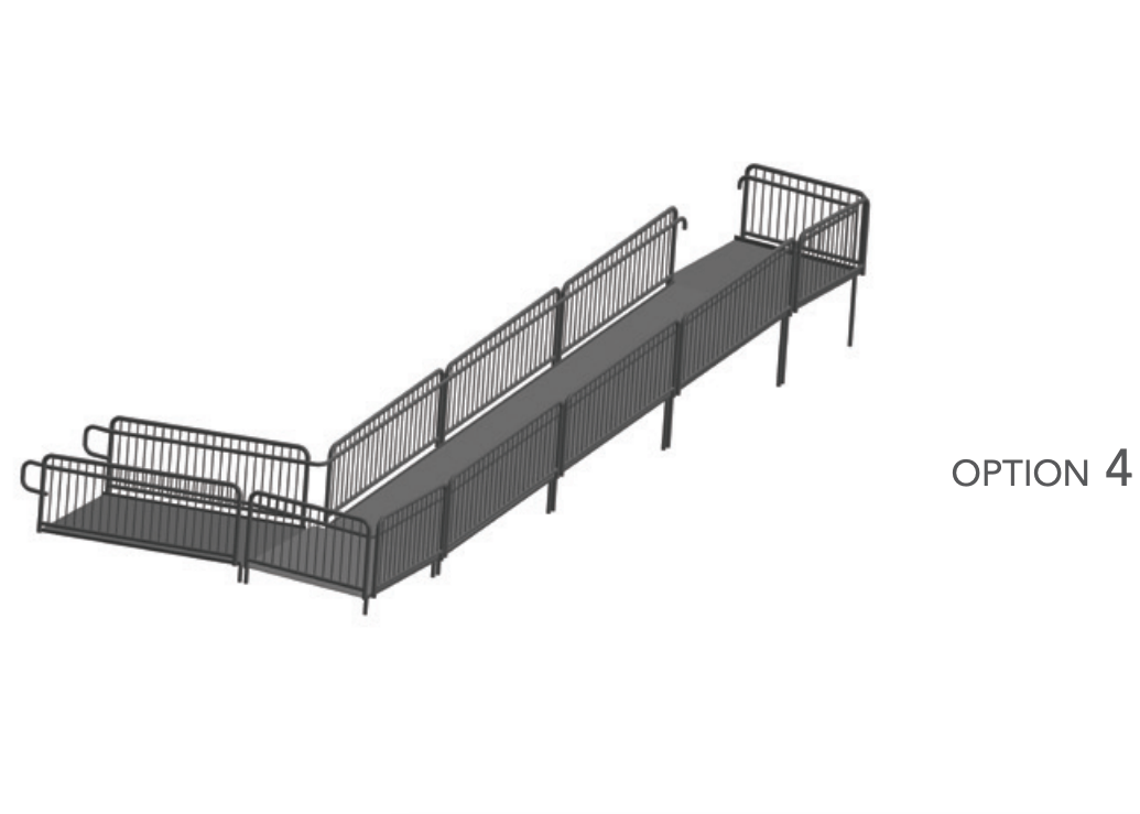 AmTab Stage Ramp - ADA Compliant - 32" Rise - Option 4 - California (AmTab AMT - RAMP32 - Option 4 - California) - SchoolOutlet