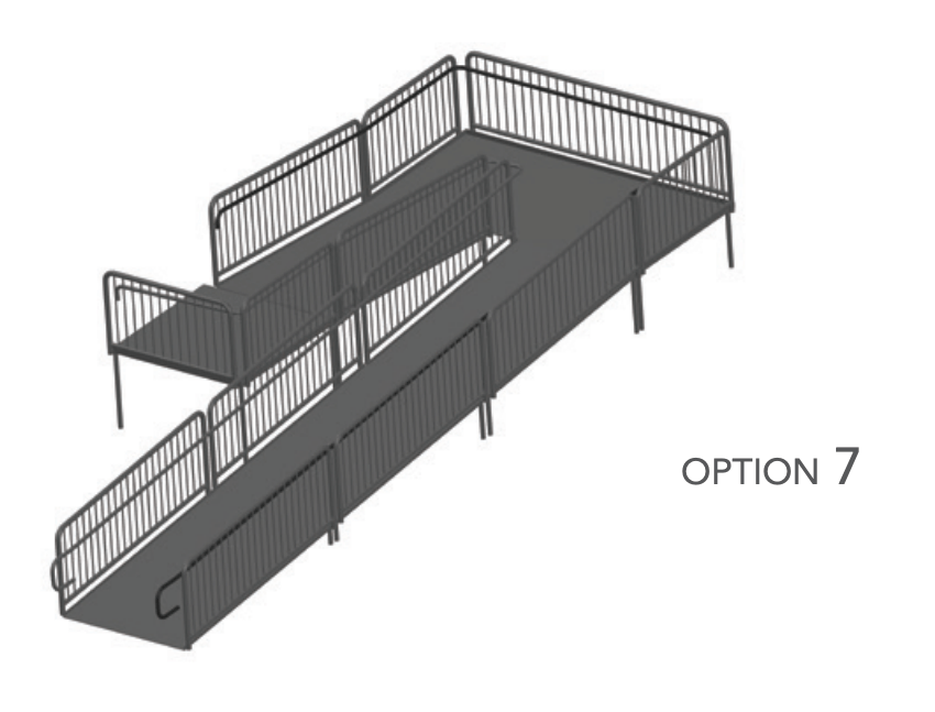 AmTab Stage Ramp - ADA Compliant - 32" Rise - Option 7 - California (AmTab AMT - RAMP32 - Option 7 - California) - SchoolOutlet