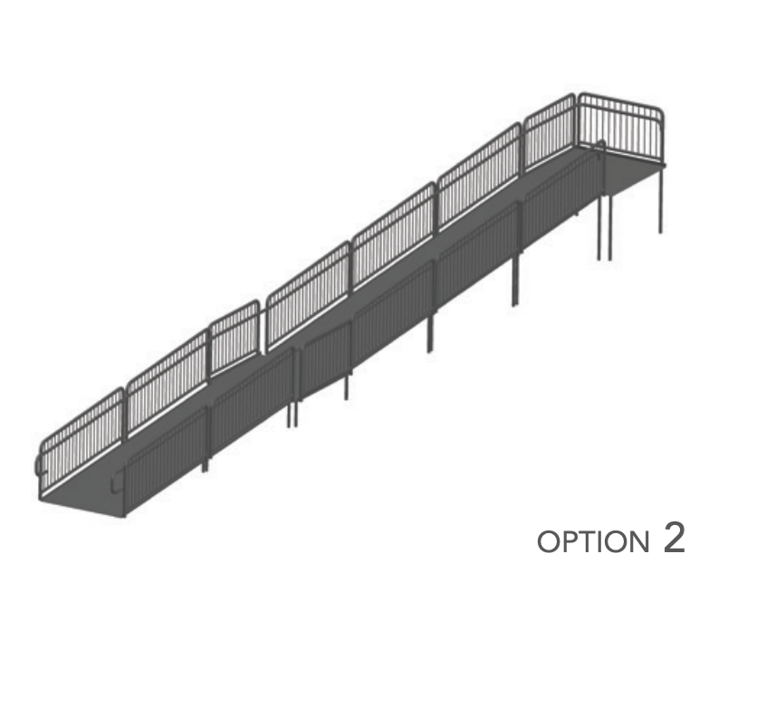 AmTab Stage Ramp - ADA Compliant - 40" Rise - Option 2 (AmTab AMT - RAMP40 - Option 2) - SchoolOutlet