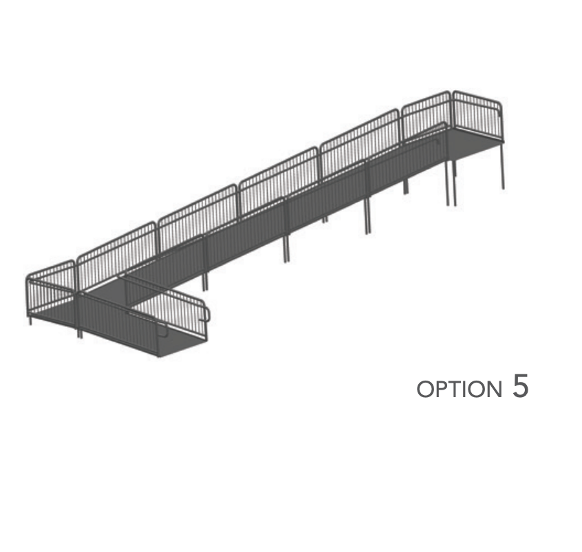 AmTab Stage Ramp - ADA Compliant - 40" Rise - Option 5 (AmTab AMT - RAMP40 - Option 5) - SchoolOutlet