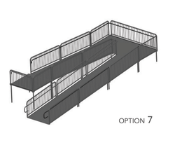 AmTab Stage Ramp - ADA Compliant - 40" Rise - Option 7  (AmTab AMT-RAMP40 - Option 7)