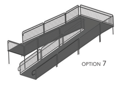 AmTab Stage Ramp - ADA Compliant - 40" Rise - Option 7 - California  (AmTab AMT-RAMP40 - Option 7 - California)