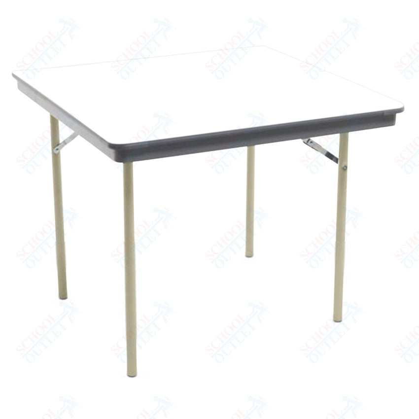 AmTab Dynalite Featherweight Heavy - Duty ABS Plastic Folding Table - Square - 48"W x 48"L x 29"H (AmTab AMT - SQ48DL) - SchoolOutlet