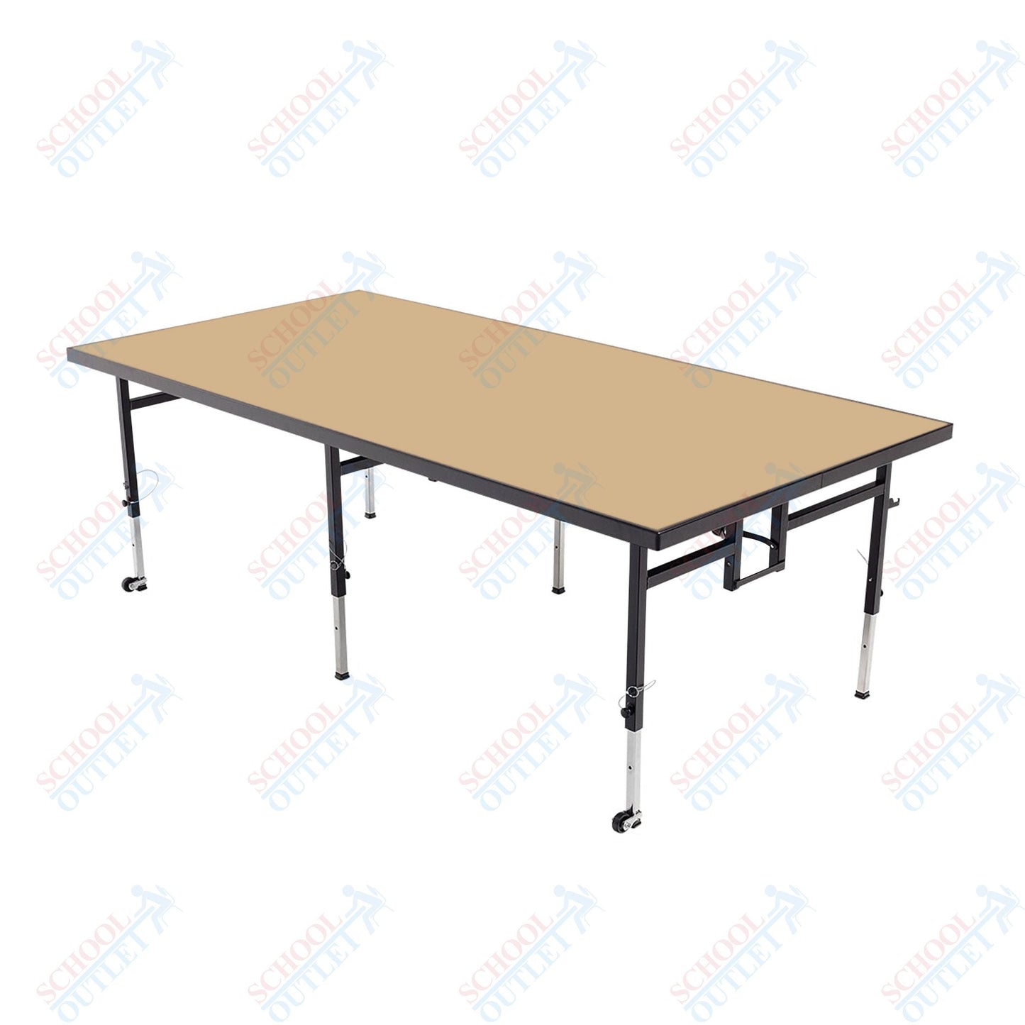 AmTab Adjustable Height Stage - Carpet Top - 36"W x 48"L x Adjustable 16" to 24"H (AmTab AMT-STA3416C) - SchoolOutlet