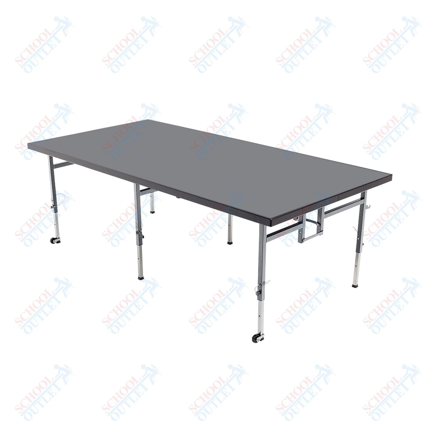 AmTab Adjustable Height Stage - Polypropylene Top - 36"W x 48"L x Adjustable 16" to 24"H (AmTab AMT-STA3416P) - SchoolOutlet