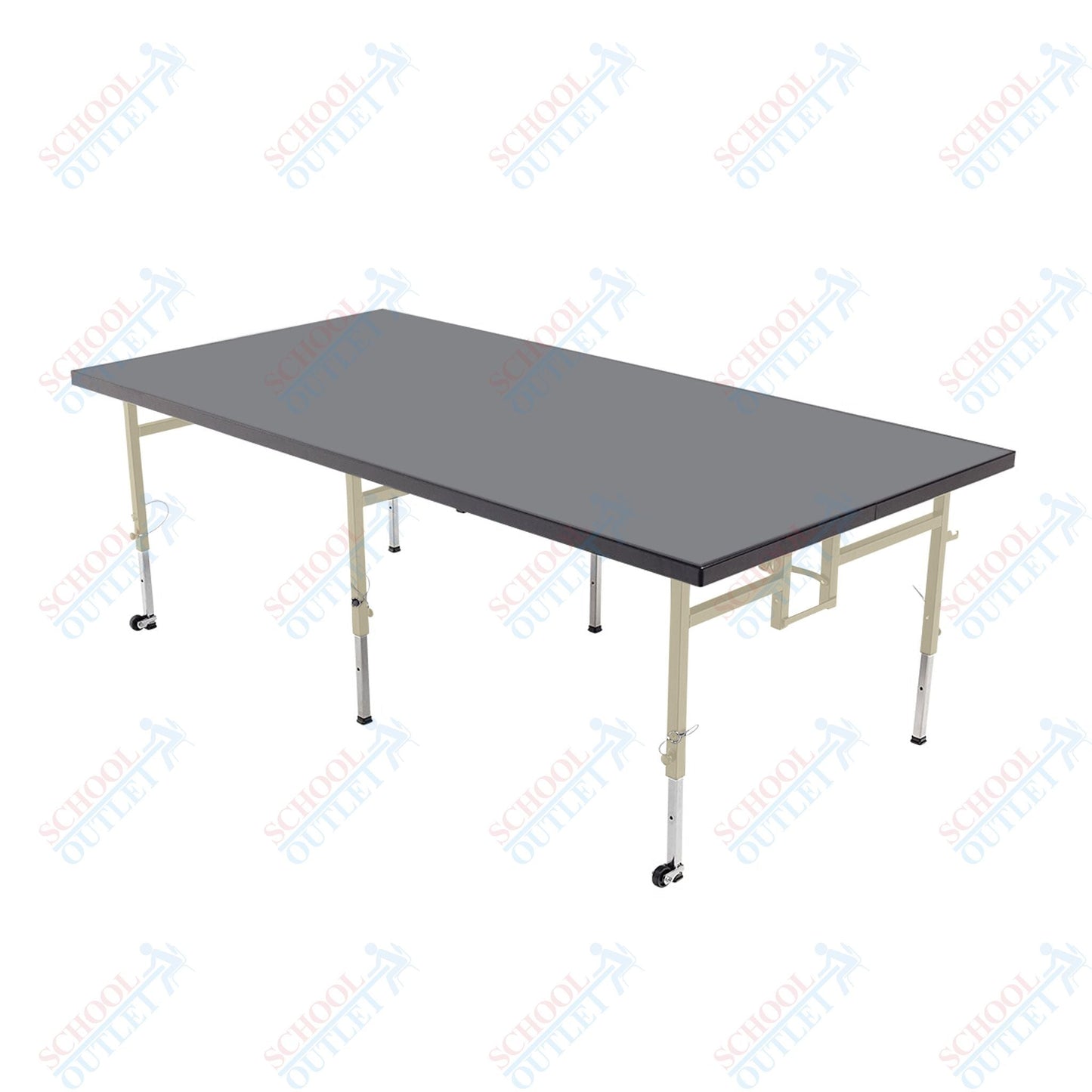 AmTab Adjustable Height Stage - Carpet Top - 36"W x 48"L x Adjustable 24" to 32"H (AmTab AMT-STA3424C) - SchoolOutlet