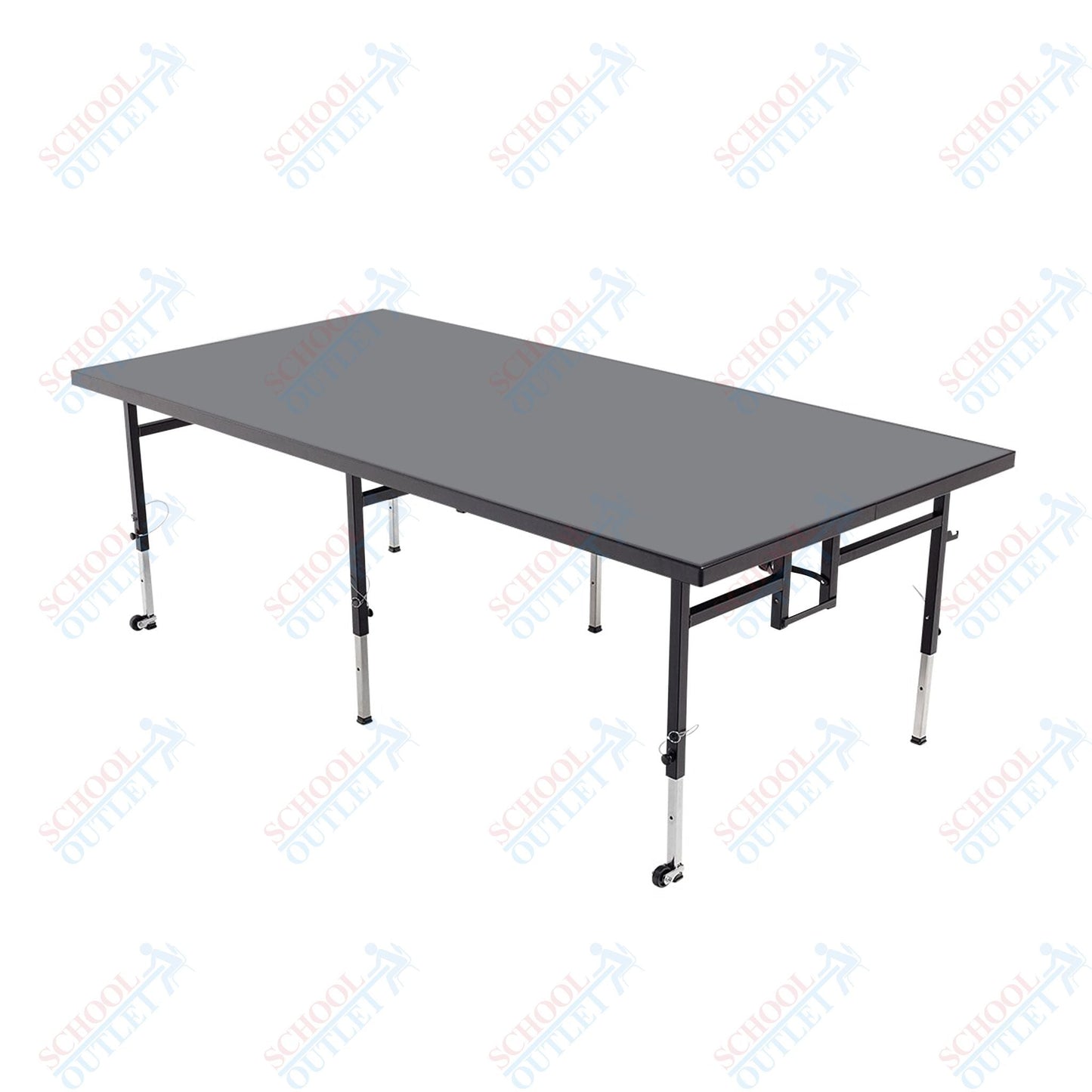 AmTab Adjustable Height Stage - Carpet Top - 36"W x 48"L x Adjustable 24" to 32"H (AmTab AMT-STA3424C) - SchoolOutlet