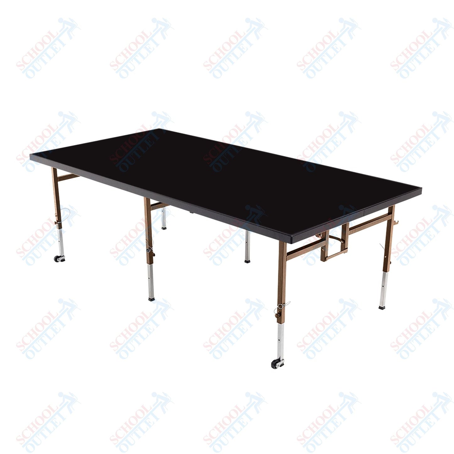 AmTab Adjustable Height Stage - Carpet Top - 36"W x 48"L x Adjustable 24" to 32"H (AmTab AMT-STA3424C) - SchoolOutlet