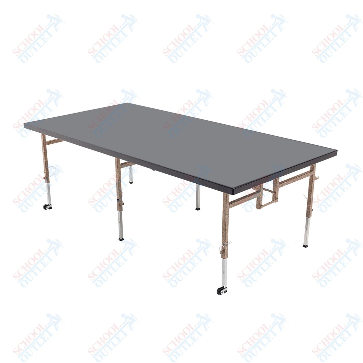 AmTab Adjustable Height Stage - Carpet Top - 36"W x 48"L x Adjustable 24" to 32"H (AmTab AMT-STA3424C) - SchoolOutlet