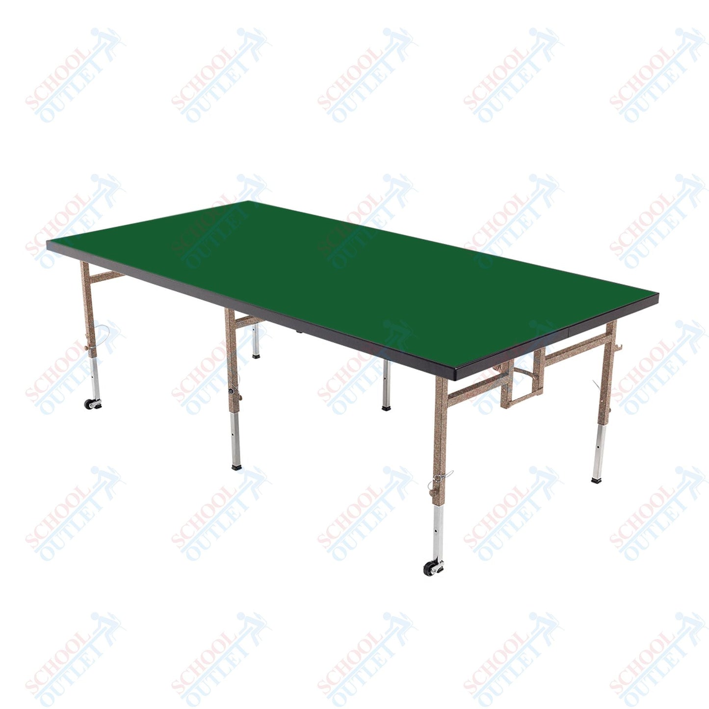 AmTab Adjustable Height Stage - Carpet Top - 36"W x 48"L x Adjustable 24" to 32"H (AmTab AMT-STA3424C) - SchoolOutlet