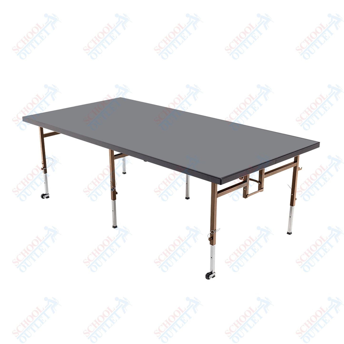 AmTab Adjustable Height Stage - Polypropylene Top - 36"W x 48"L x Adjustable 24" to 32"H (AmTab AMT-STA3424P) - SchoolOutlet