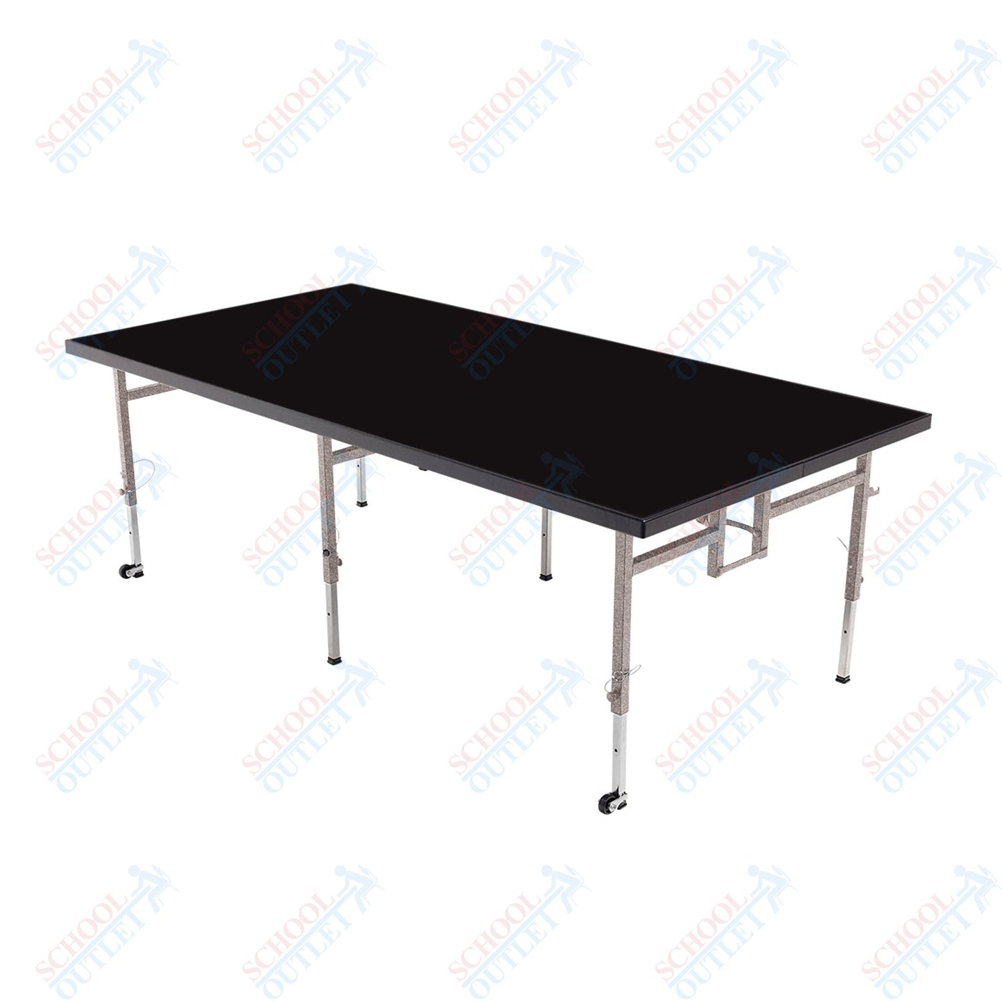 AmTab Adjustable Height Stage - Polypropylene Top - 36"W x 72"L x Adjustable 24" to 32"H (AmTab AMT-STA3624P) - SchoolOutlet