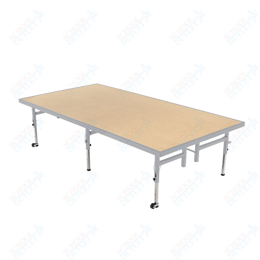 AmTab Adjustable Height Stage - Hardboard Top - 36"W x 96"L x Adjustable 16" to 24"H (AmTab AMT - STA3816H) - SchoolOutlet